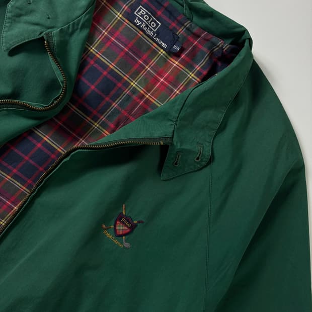 Polo 폴로 랄프로렌 90‘s 그린 쉴드로고 바리쿠다 헤링턴 자켓