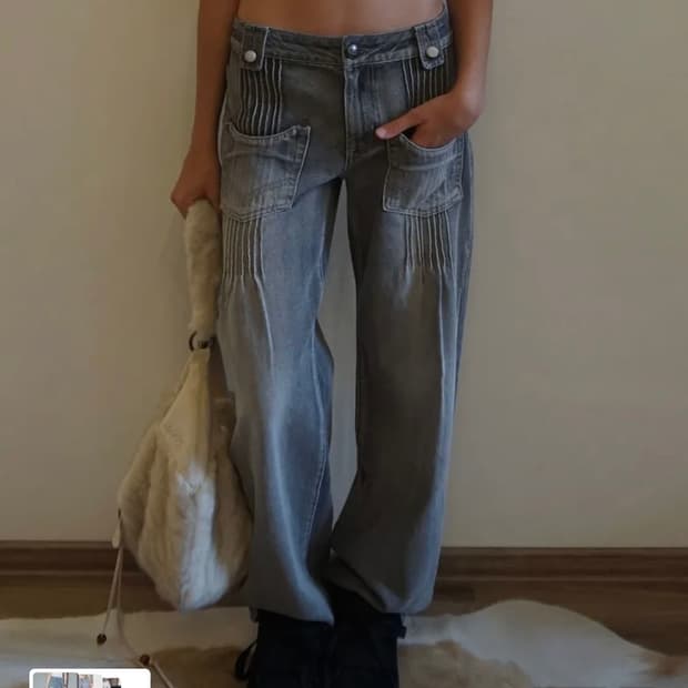 구해요) 스컬프터 Pintuck Pocket Denim Pants 