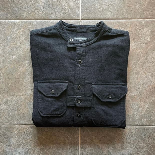 ENGINEERED GARMENTS BANDED COLLAR SHIRT