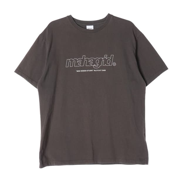 마하그리드 전면 로고 브라운 반팔티 L