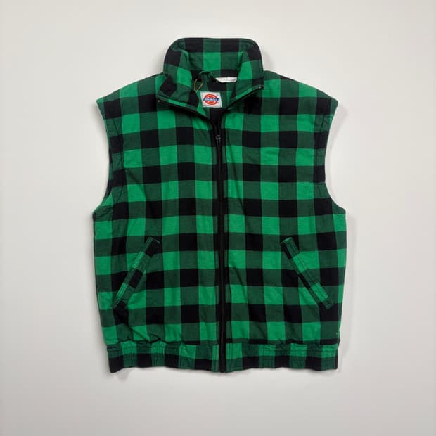 [L] Dickies green pattern vest