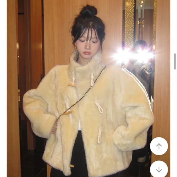 에이블리 모디무드 리버시블 양면 떡볶이 퍼 스웨이드 무스탕