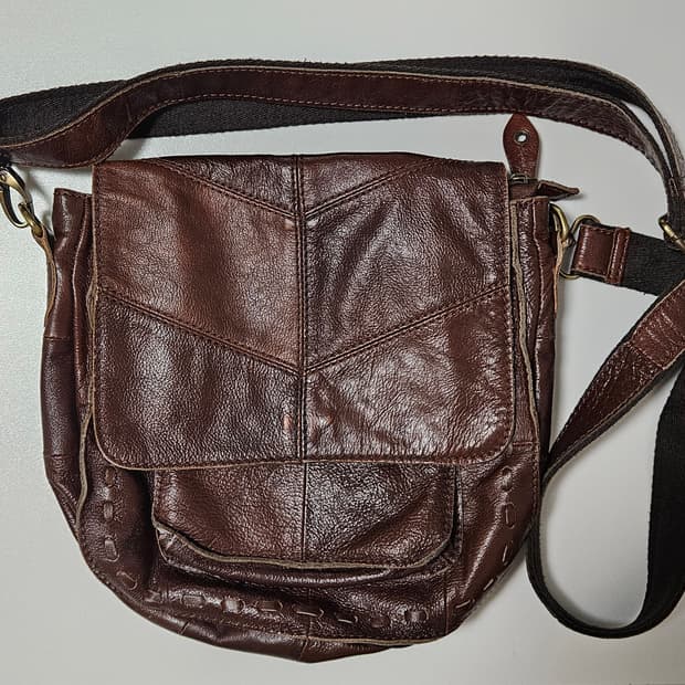 빈티지 가죽 숄더백