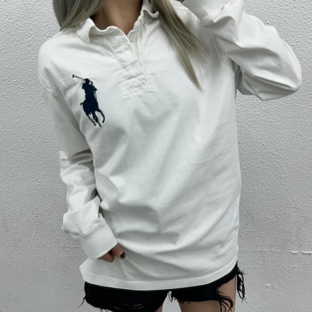 폴로 랄프로렌 빅포니 화이트 pk티 M