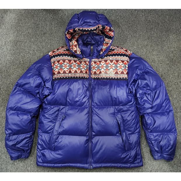 노스페이스 700 눕시 치마요 노르딕 패턴 구스 다운 패딩 100