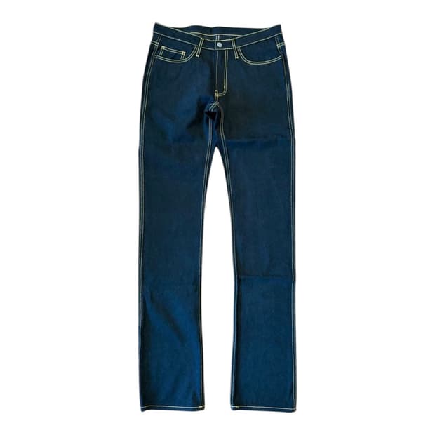 브이론 런웨이 옐로우 스티치 데님팬츠 미판 미발매 쇼피스