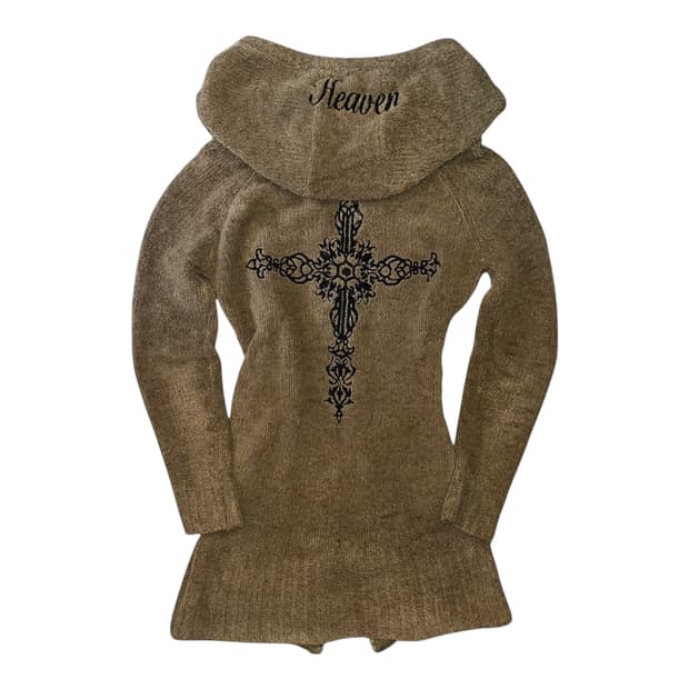 Heaven and Earth 헤븐앤얼스 십자자수참 후드투웨이집업 펑크