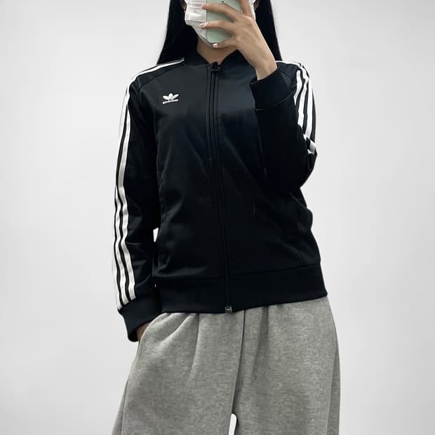 아디다스 우먼스 트랙탑 져지 블랙