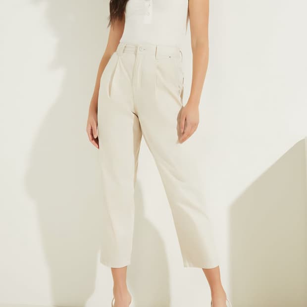 게스 여성 핀턱 와이드 팬츠 26