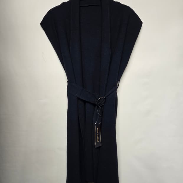 새제품)STUDIO LUXE 스튜디오럭스 니트 롱 베스트 M (55-66