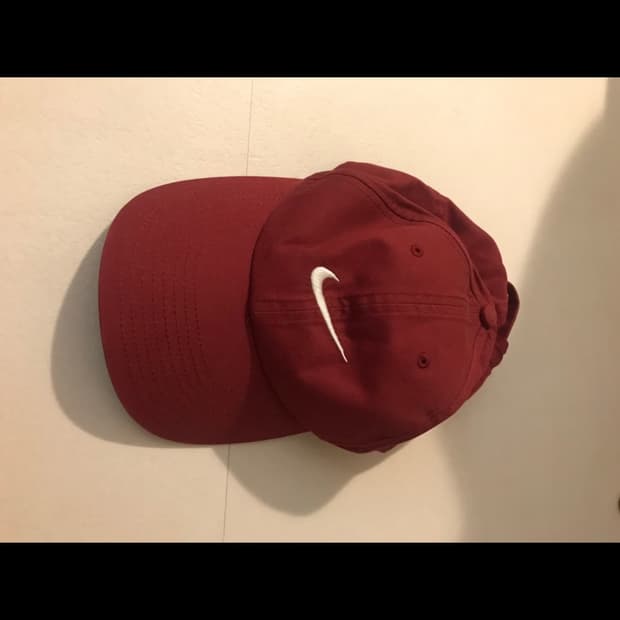 나이키 버건디 레드 볼캡 모자 
