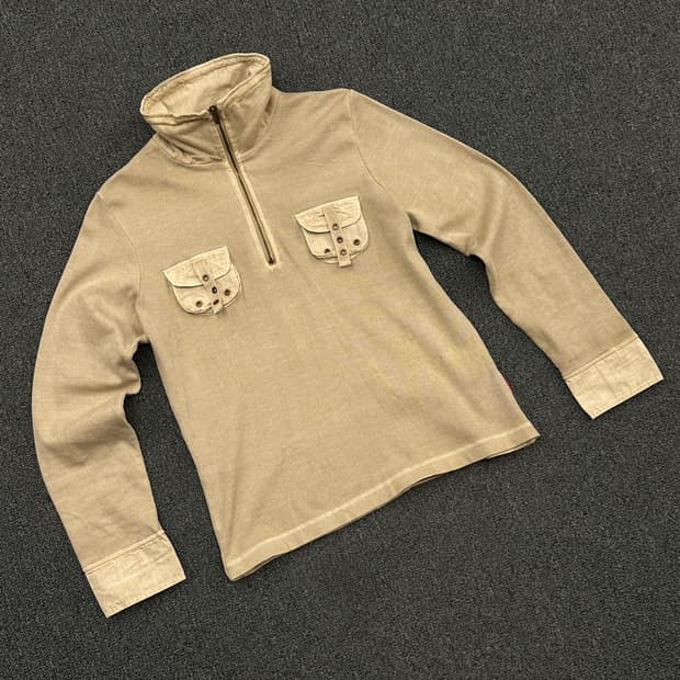 M)MICHIKO LONDON 빈티지 하프집업 코듀로이 롱슬리브