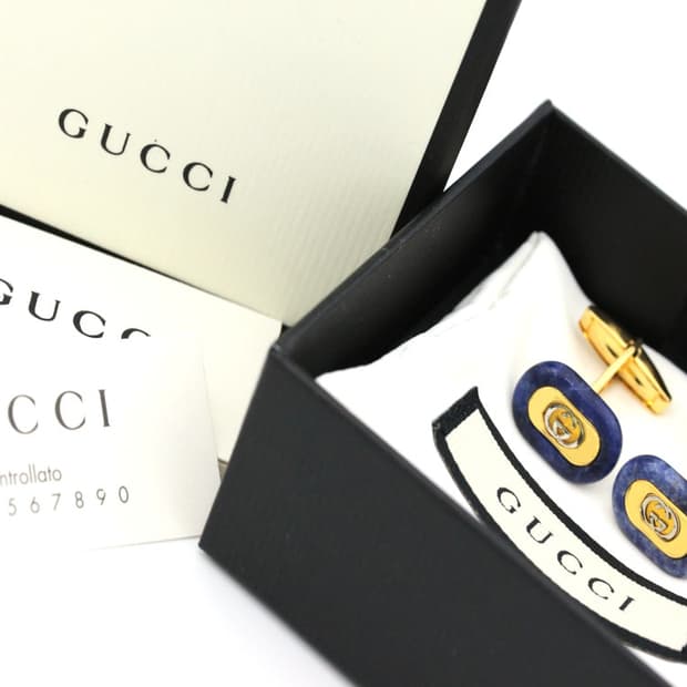 구찌 A등급 한정판 라피스 천연 원석 남자 명품 커프스