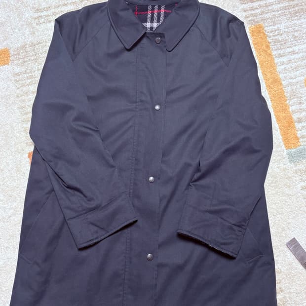 버버리 네이비 트렌치 코트 Made in England