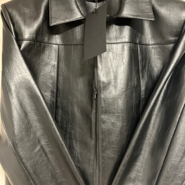 Yyyy VERTICAL CRACK LEATHER JACKET 1사이즈