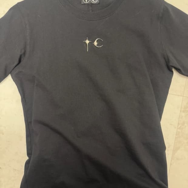 THUG CLUB 블랙 티셔츠 TC24TS0102