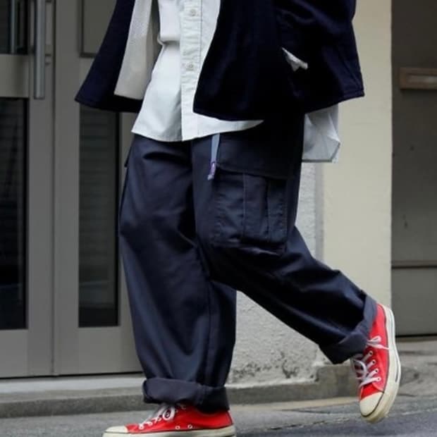 nanamica X 노스페이스 퍼플라벨 트윌 카고팬츠 인디고 34