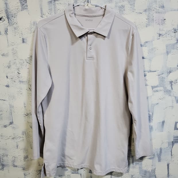 안다르 긴팔 폴로티셔츠 라이트베이지 