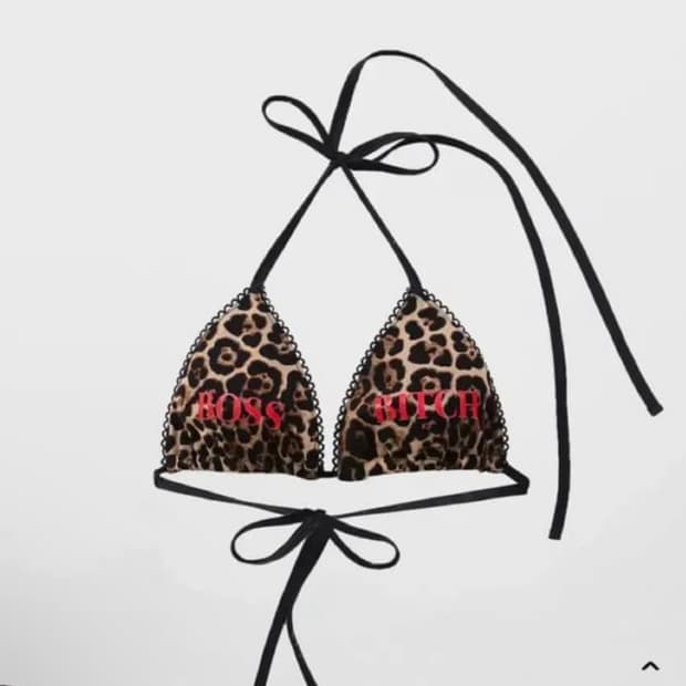 배드블러드/레오파드 비키니 상의