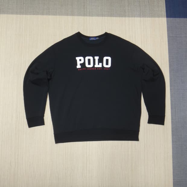 (2XL) 폴로랄프로렌 프린팅 로고 기모 크루넥 맨투맨