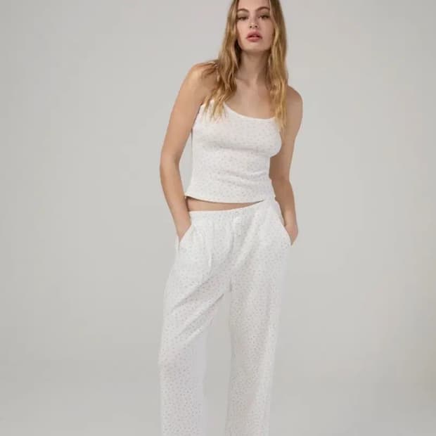글로니 PROVINCE EYELET PANTS (CREAM BLOOM)