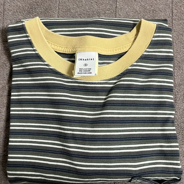 카키스 보더 긴팔 티셔츠 3사이즈