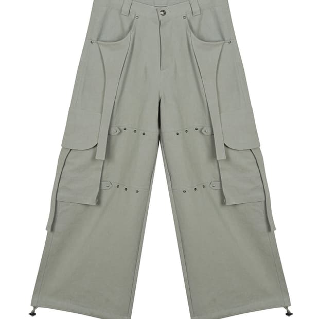 leey 엘이이와이 UTILITY SNAP WIDE CARGO PANTS