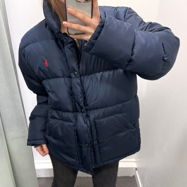 폴로 네이비 덕다운 패딩