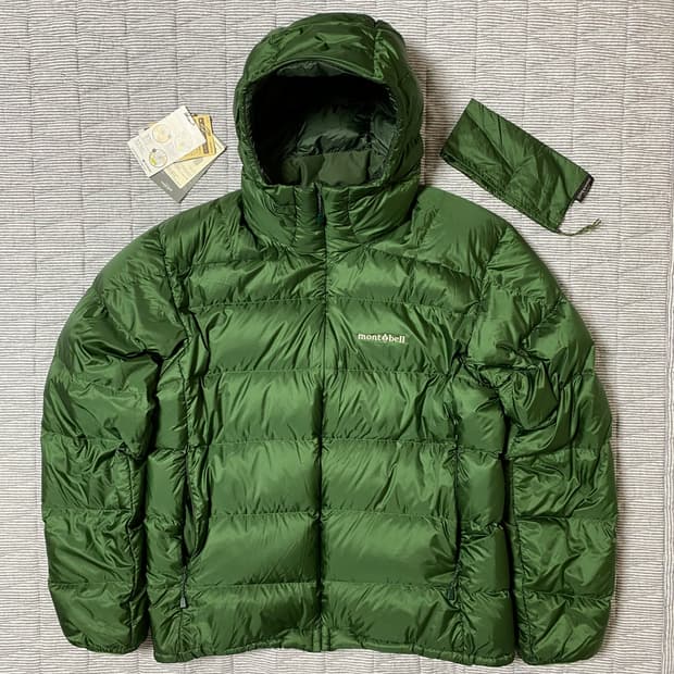 몽벨 라이트 알파인 다운 파카 자켓 패딩 다크 그린 XL