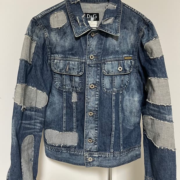 D&G 04AW reconstructed denim jacket