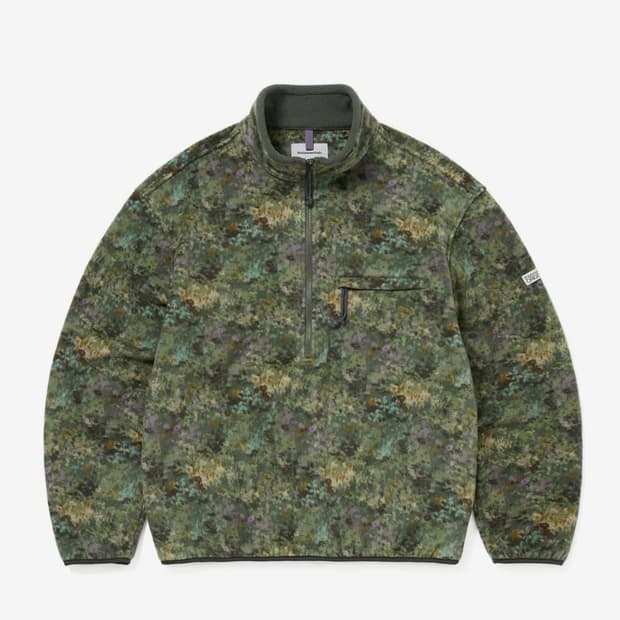 디스이즈네버댓 Fleece Floral Olive L 새상품