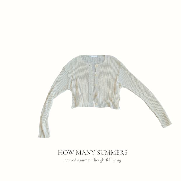 매니크(MAENIQUE) 아이보리 시스루 골지 가디건