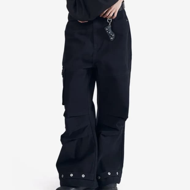 아캄 Cowboy Chaps Cotton Pants (Black)