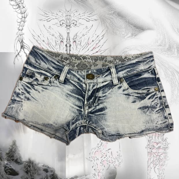 Vintage denim shorts pants 숏츠 punk y2k