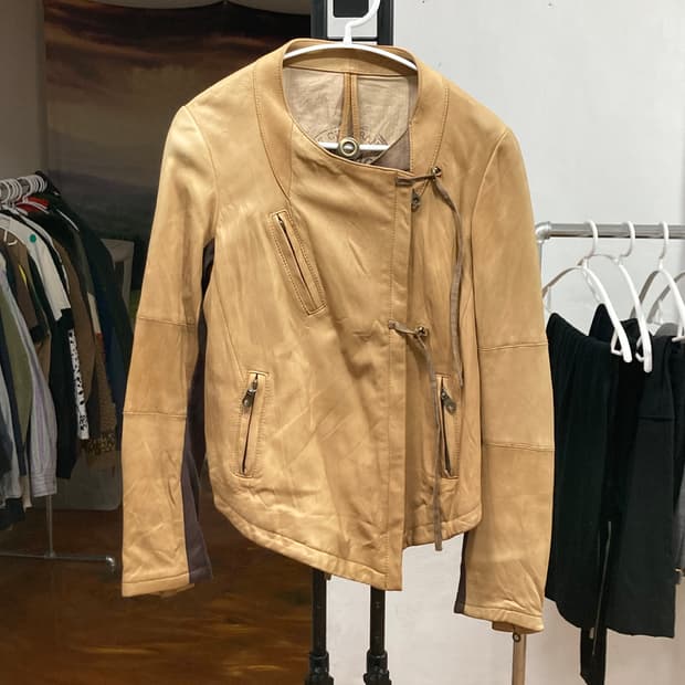 REAC 레더 슬림 자켓