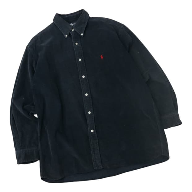 빈티지 90s 폴로 랄프로렌 블레이크 코듀로이 셔츠 다크 네이비 (L)