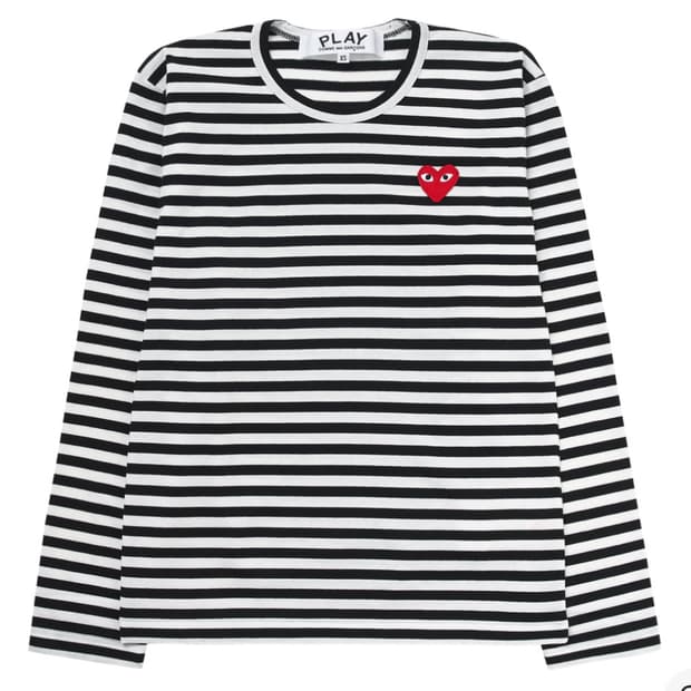 꼼데가르송 스트라이프 롱슬리브 티셔츠