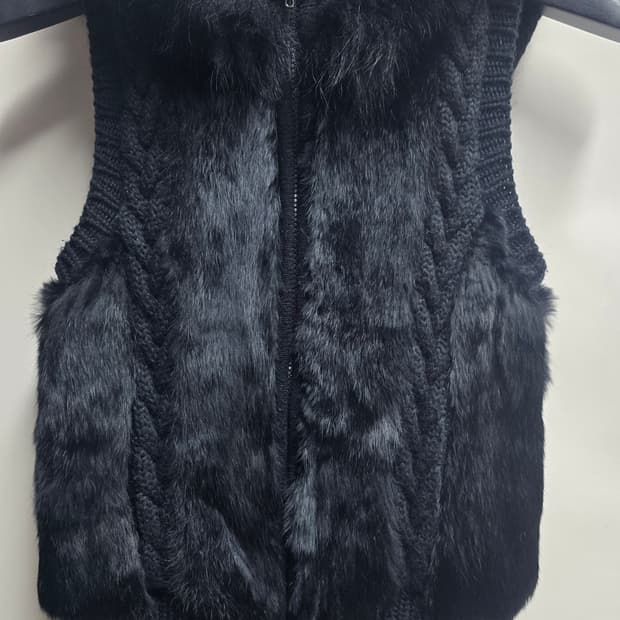 에고이스트 모피 퍼 후드 조끼 66