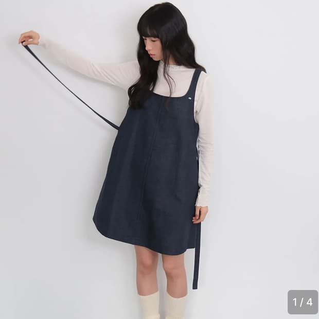 모의 데님 원피스 새상품