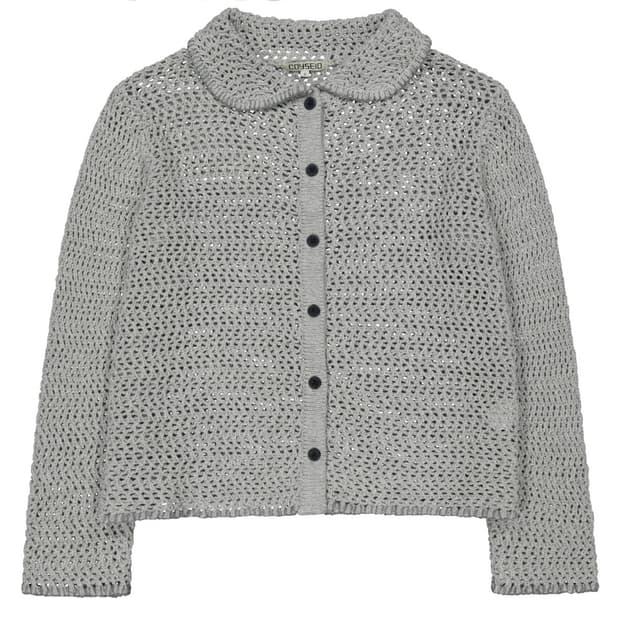 Coyseio NET KNIT CARDIGAN GREY size1