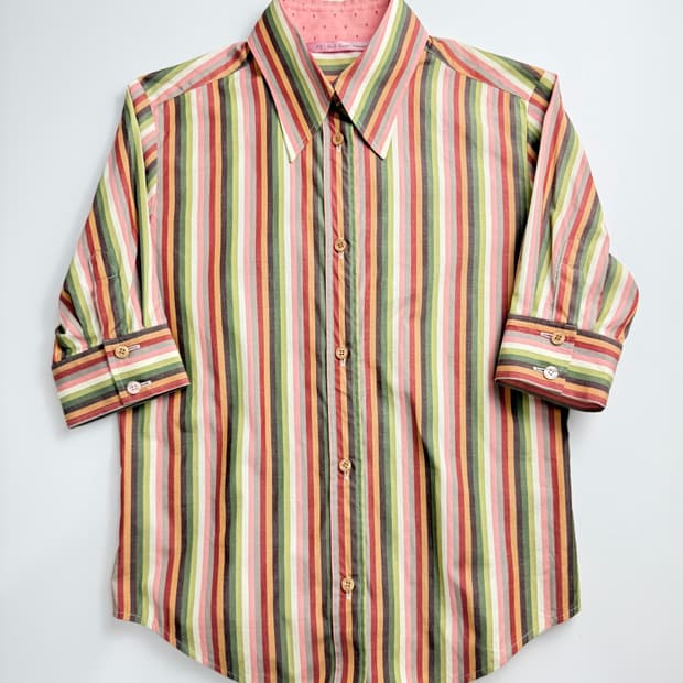 빈티지 Paul Smith 스트라이프 반팔 셔츠