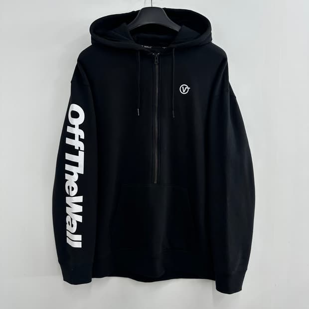 100 반스 남자 루즈핏 반집업 후드티