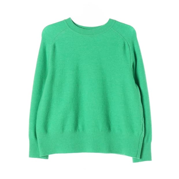 시스템 울 혼방 라운드넥 니트 F