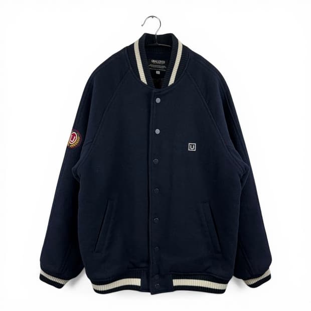 (L) 어널로이드 울 혼방 바시티 자켓 네이비