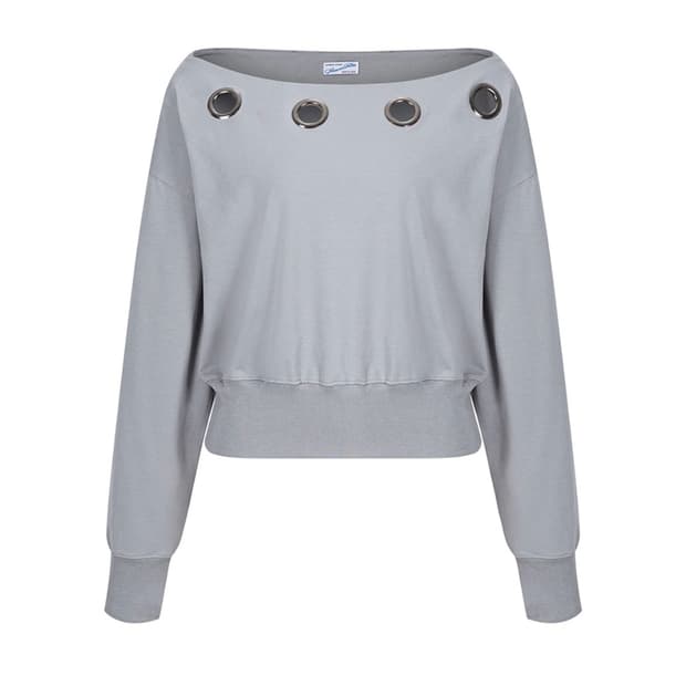 Kealy Eyelet Off-Shoulder Long Sleeve 탑