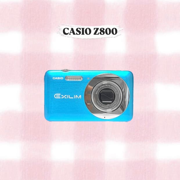 카시오 엑슬림 Z800 베이비블루 빈티지디카