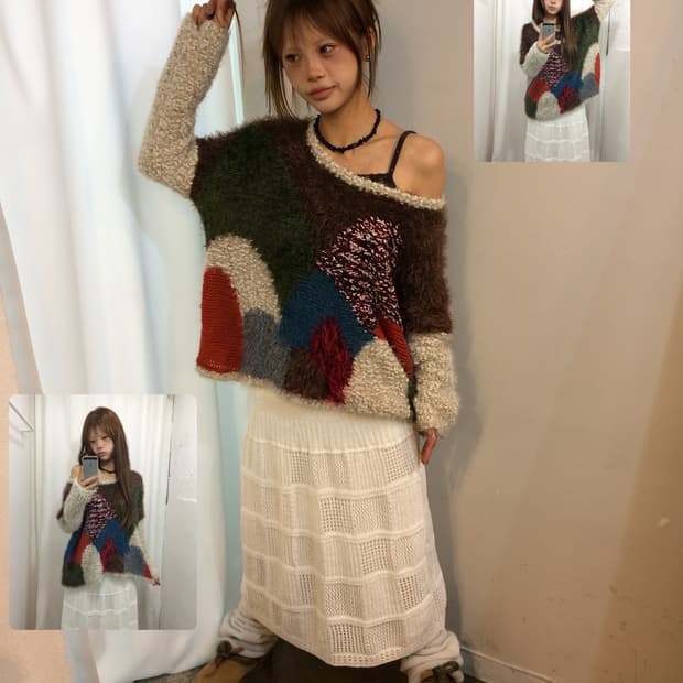 보들 니트 코디 세트 💭