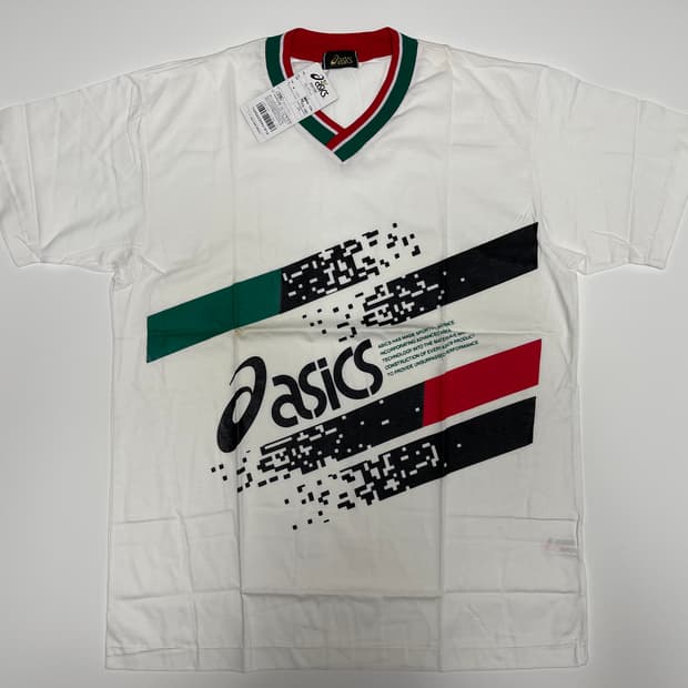 아식스 90s 올드 멀티 그래픽 반팔 티셔츠 빈티지 ASICS OLD