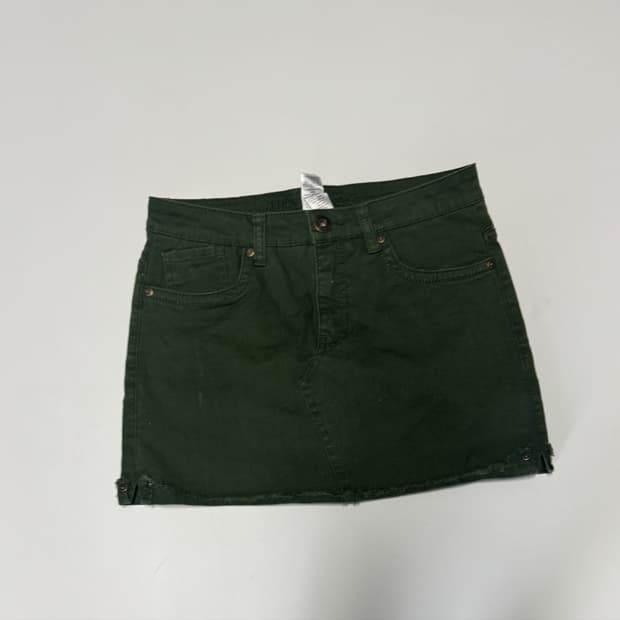 여성 게스 Guess Y2K 빈티지 카키 데님 미니 스커트