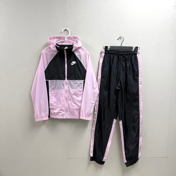 키즈 L (155) / 나이키 경량 바람막이 조거팬츠 세트 